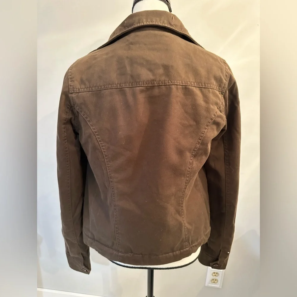 Hollister woman’s brown coat with faux fur lining size small - Picture 2 of 5